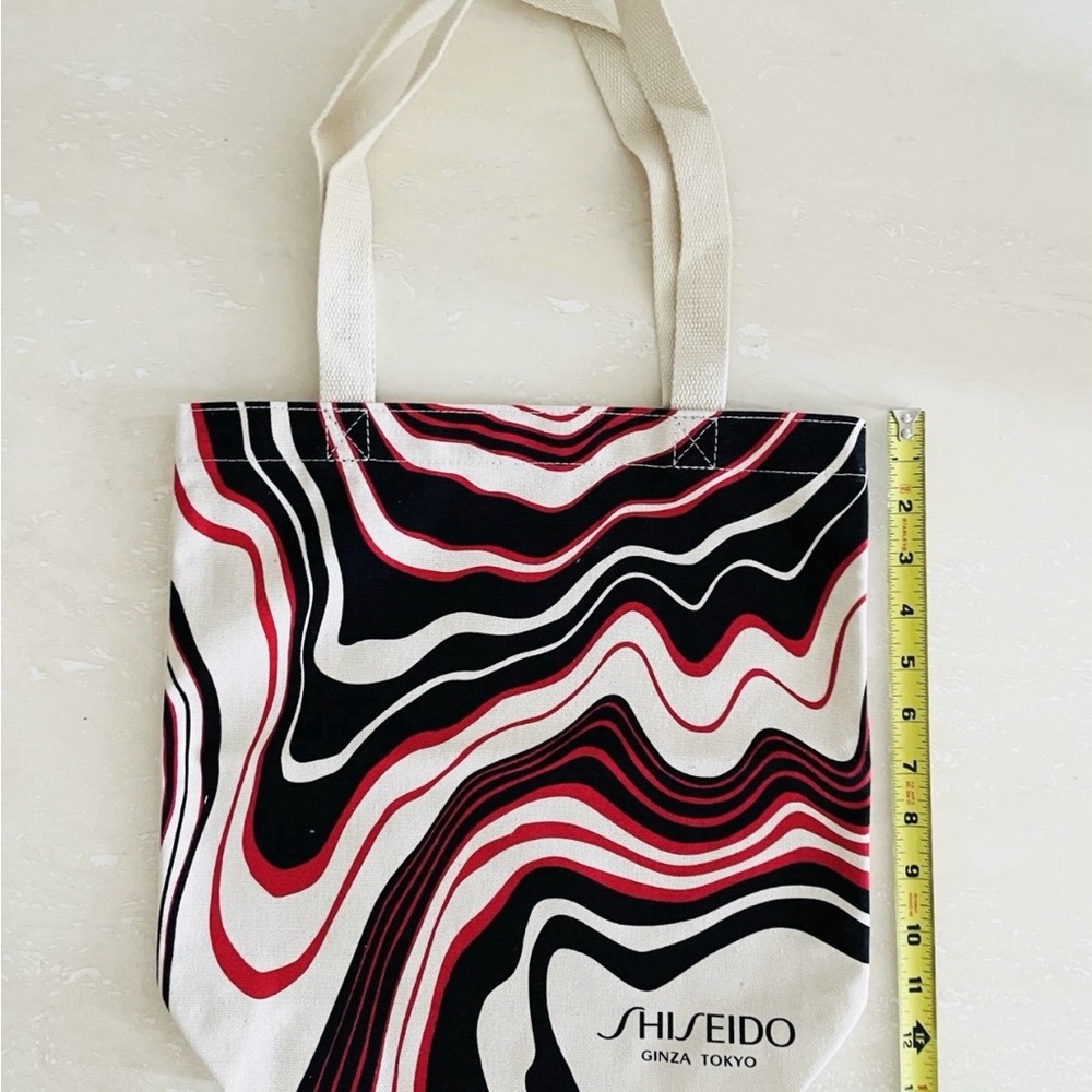 Shiseido Ginza Tokyo Canvas Tote Shoulder Bag Handbag Toiletry Bag ~ 13" X 13"